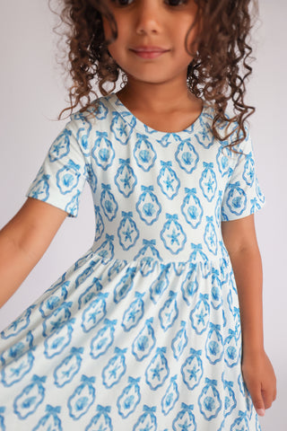 MERMAID MEDALLIONS DREAM RUFFLE DRESS