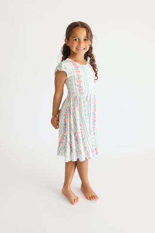 PETITE POSIE CAP SLEEVE DREAM RUFFLE DRESS