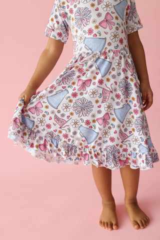 POM POWER DREAM RUFFLE DRESS