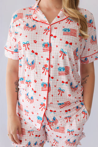 STAR-SPANGLED SWEETHEART WOMEN’S DREAM SHORT SET