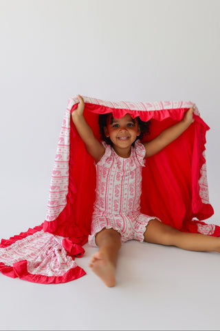 SEAHORSE SWEETHEART DREAM RUFFLE BLANKET