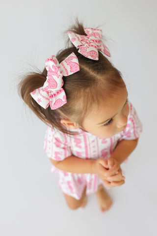 SEAHORSE SWEETHEART DREAM BOW HAIR CLIPS