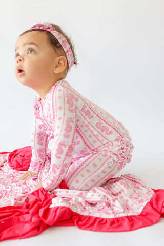 SEAHORSE SWEETHEART DREAM RUFFLE ROMPER
