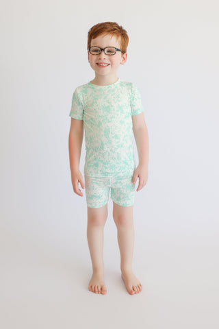 SEAFOAM TIE DYE DREAM SHORT SET