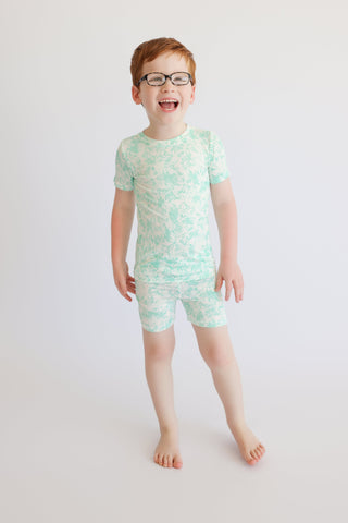 SEAFOAM TIE DYE DREAM SHORT SET