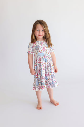 POM POWER DREAM RUFFLE DRESS