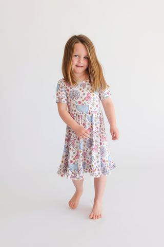 POM POWER DREAM RUFFLE DRESS