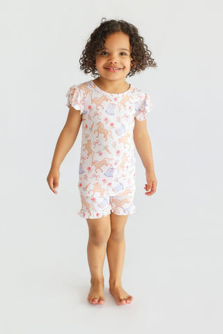 KINSLEY'S BLOOM & BOOTS DREAM RUFFLE SHORT SET