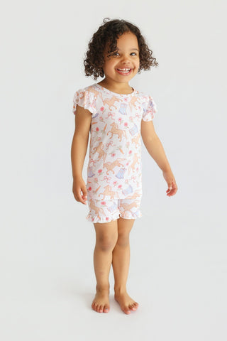 KINSLEY'S BLOOM & BOOTS DREAM RUFFLE SHORT SET