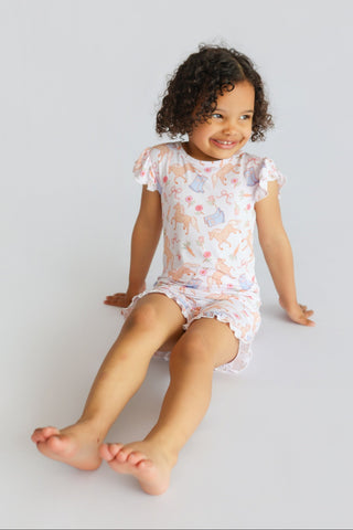 KINSLEY'S BLOOM & BOOTS DREAM RUFFLE SHORT SET