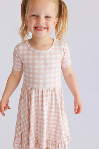 CHARLIE'S CHECKS DREAM RUFFLE DRESS