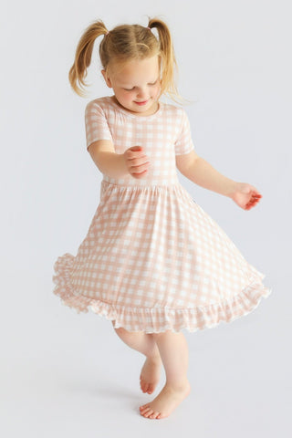 CHARLIE'S CHECKS DREAM RUFFLE DRESS