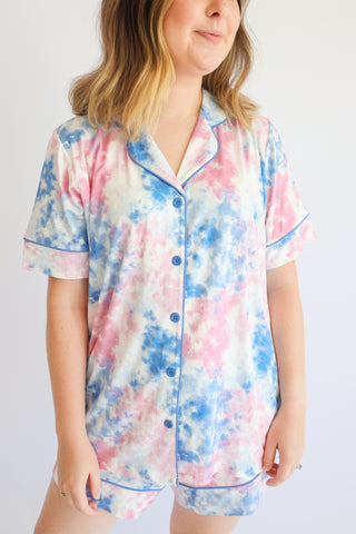 COTTON CANDY TIE DYE WOMEN’S DREAM SHORT SET