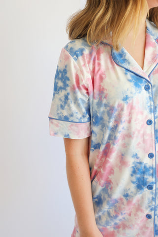 COTTON CANDY TIE DYE WOMEN’S DREAM SHORT SET