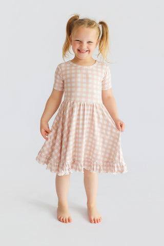CHARLIE'S CHECKS DREAM RUFFLE DRESS