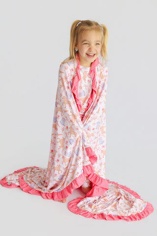 KINSLEY'S BLOOM & BOOTS DREAM RUFFLE BLANKET