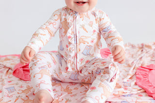 KINSLEY'S BLOOM & BOOTS DREAM RUFFLE ROMPER