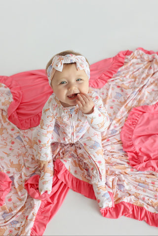 KINSLEY'S BLOOM & BOOTS DREAM RUFFLE ROMPER