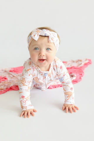 KINSLEY'S BLOOM & BOOTS DREAM RUFFLE ROMPER