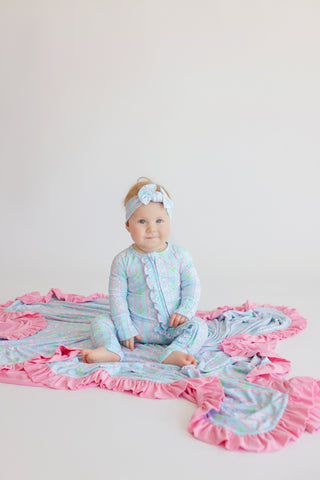 WHIMSY TULIP DREAM RUFFLE BLANKET