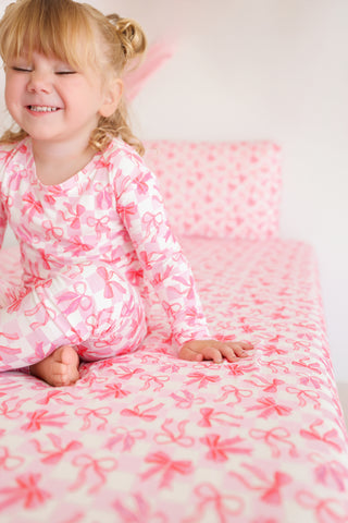 BOW CHECKERED CHARM DREAM TWIN SHEET SET
