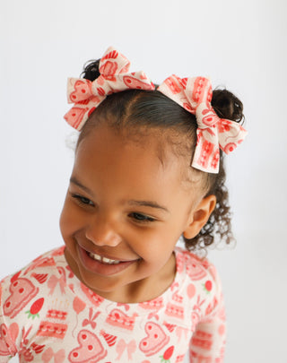STRAWBERRY PARTY DELIGHT DREAM BOW HAIR CLIPS