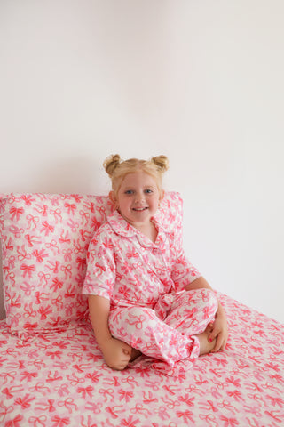 BOW CHECKERED CHARM DREAM TWIN SHEET SET