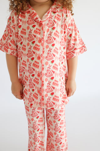 STRAWBERRY PARTY DELIGHT DREAM GIRL'S FLARE SET