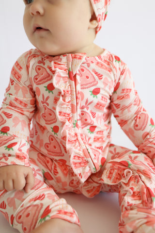 STRAWBERRY PARTY DELIGHT DREAM RUFFLE ROMPER