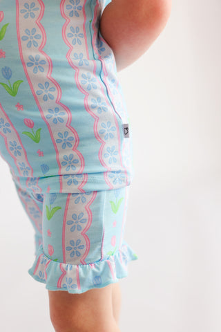 WHIMSY TULIP DREAM RUFFLE SHORT SET