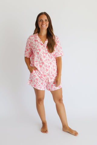 BOW CHECKERED CHARM WOMEN’S DREAM SHORT SET