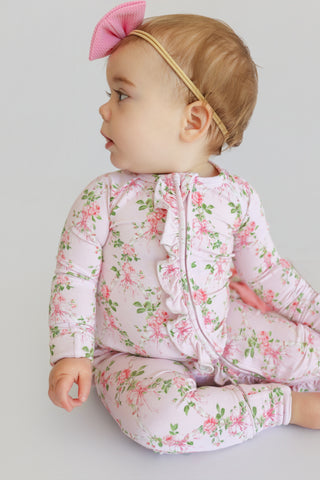 BLOOMING TRELLIS DREAM RUFFLE ROMPER