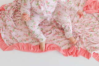 BLOOMING TRELLIS DREAM RUFFLE ROMPER