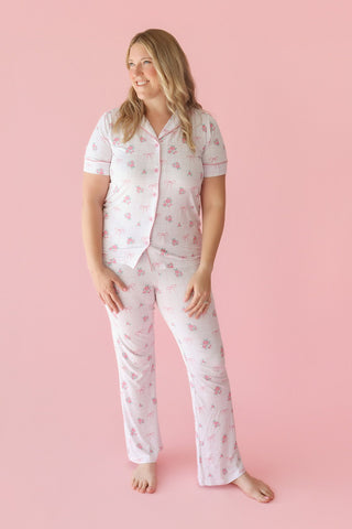 TIED WITH ROSES WOMEN'S DREAM FLARE SET