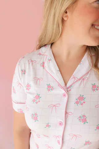 TIED WITH ROSES WOMEN'S DREAM FLARE SET