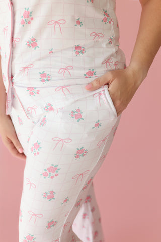 TIED WITH ROSES WOMEN'S DREAM FLARE SET