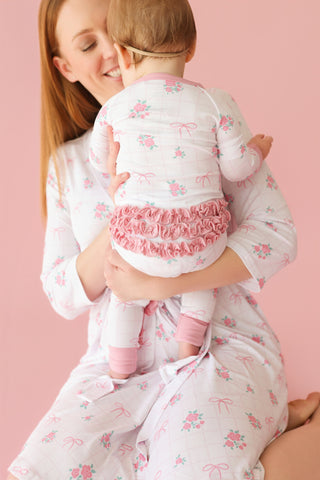 TIED WITH ROSES DREAM RUFFLE ROMPER