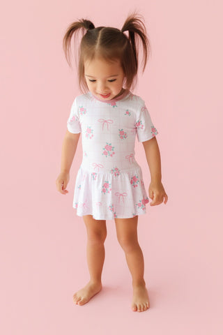 TIED WITH ROSES DREAM BODYSUIT DRESS