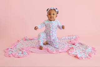 COQUETTE COAST DREAM RUFFLE ROMPER