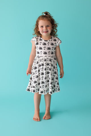 COASTAL CRUISER CAP SLEEVE DREAM RUFFLE DRESS