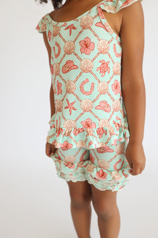 COASTAL COWGIRL DREAM RUFFLE SHORTS