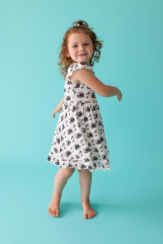 COASTAL CRUISER CAP SLEEVE DREAM RUFFLE DRESS