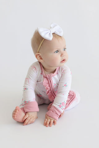 TIED WITH ROSES DREAM RUFFLE ROMPER