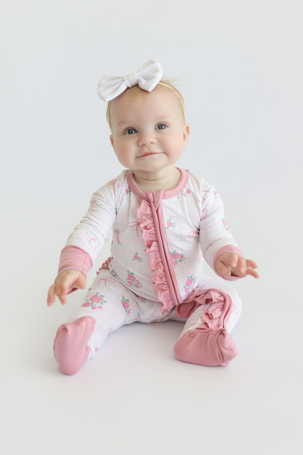 TIED WITH ROSES DREAM RUFFLE ROMPER – DREAM BIG LITTLE CO
