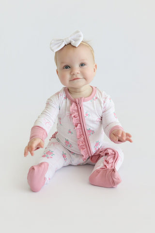 TIED WITH ROSES DREAM RUFFLE ROMPER