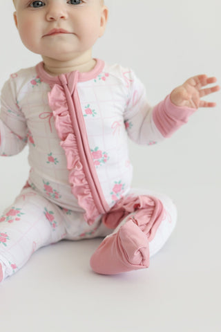 TIED WITH ROSES DREAM RUFFLE ROMPER