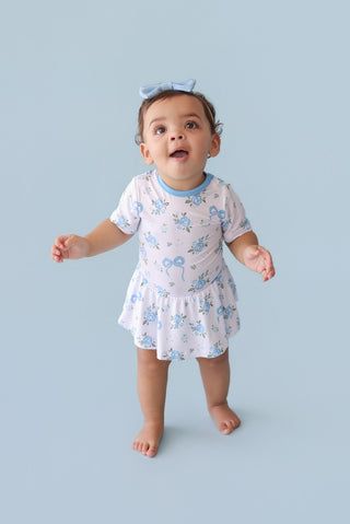 POWDER BLUE POSIE DREAM BODYSUIT DRESS