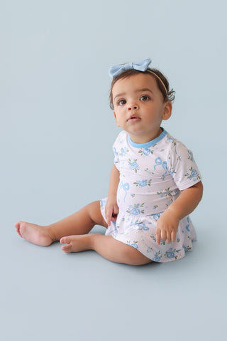 POWDER BLUE POSIE DREAM BODYSUIT DRESS