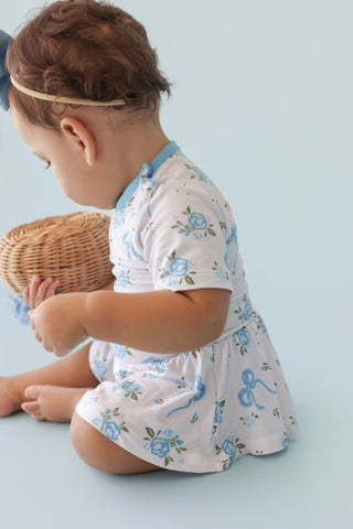 POWDER BLUE POSIE DREAM BODYSUIT DRESS