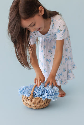 POWDER BLUE POSIE DREAM RUFFLE DRESS